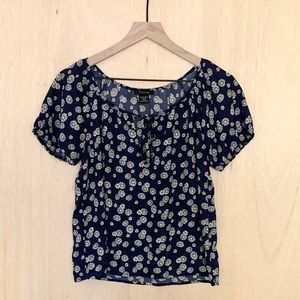 Timing Navy Daisy Top Size Small